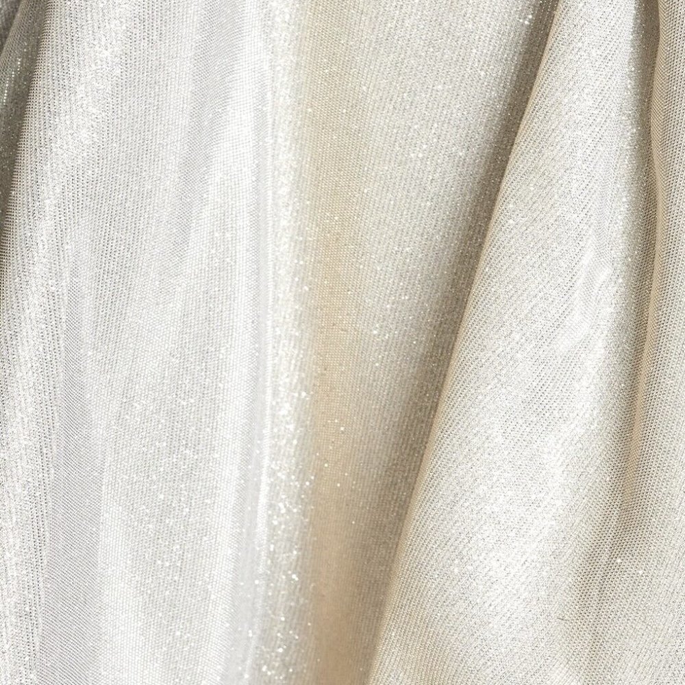 Mac Duggal Shimmer Fit & Flare Dress, White Ice Size 8 - Picture 4 of 7
